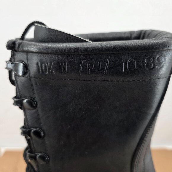Vintage 1989 PJ RO Search US Air Force Issued Black Leather Combat Boots 10.5 W - Picture 6 of 13